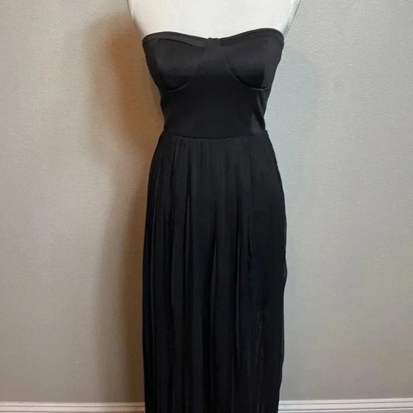 NWTS.‎ Sans Souci strapless pleated chiffon dress - Picture 2 of 12